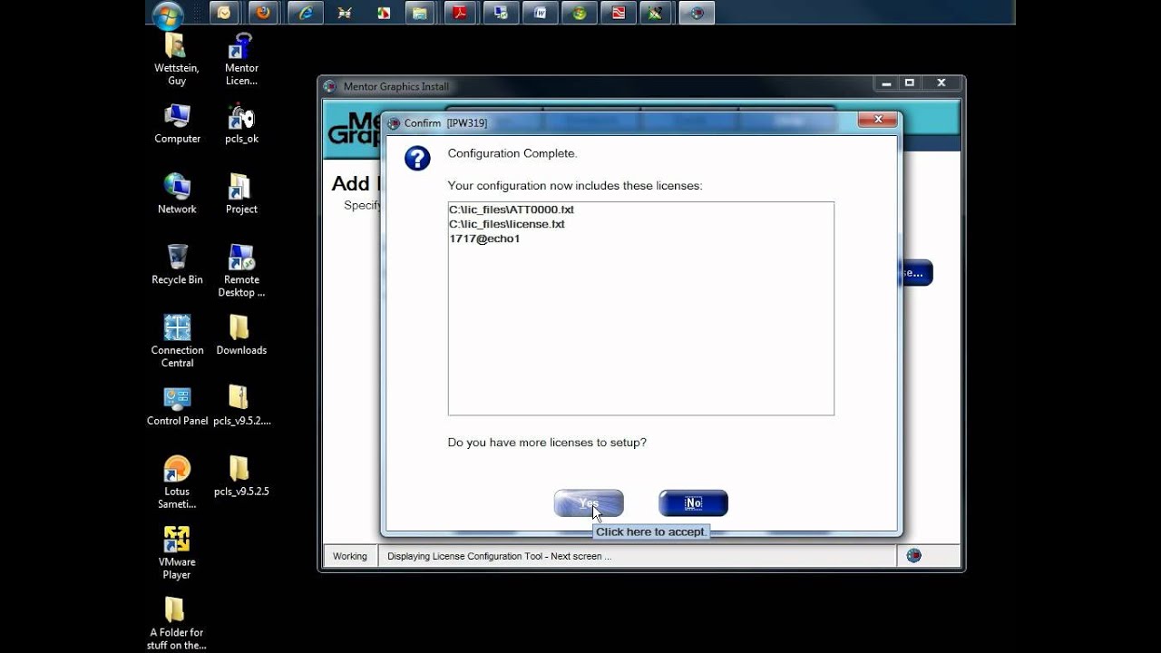 Configuring Mentor Standard Licensing