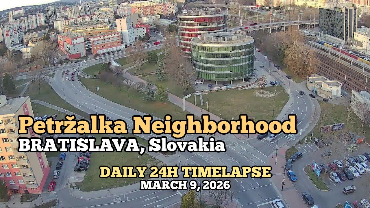 Petržalka Neighborhood - Daily Timelapse: March 9, 2026 [Bratislava, Slovakia]