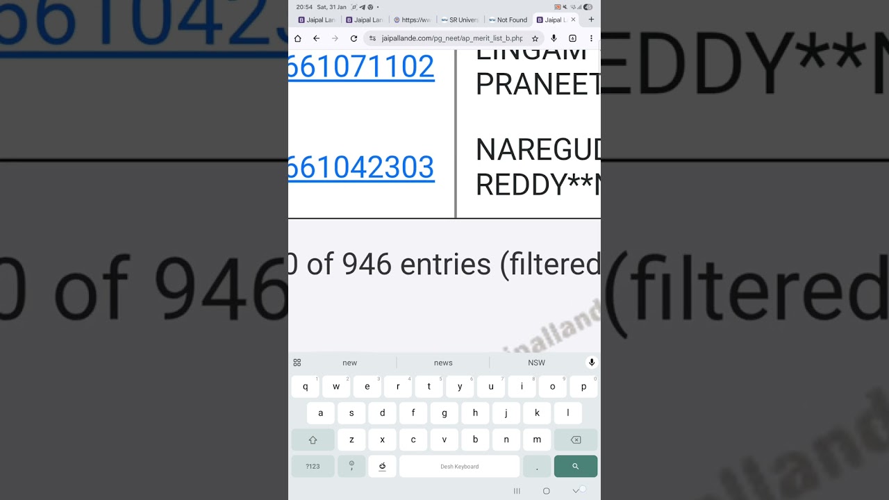 AP PG NEET MANAGEMENT QUOTA MERIT UPDATED WITH 2ND TIME REGISTRATION 