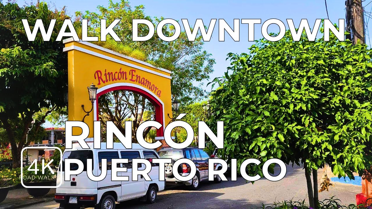 Walking Tour Downtown Rincón - Puerto Rico 4K POV