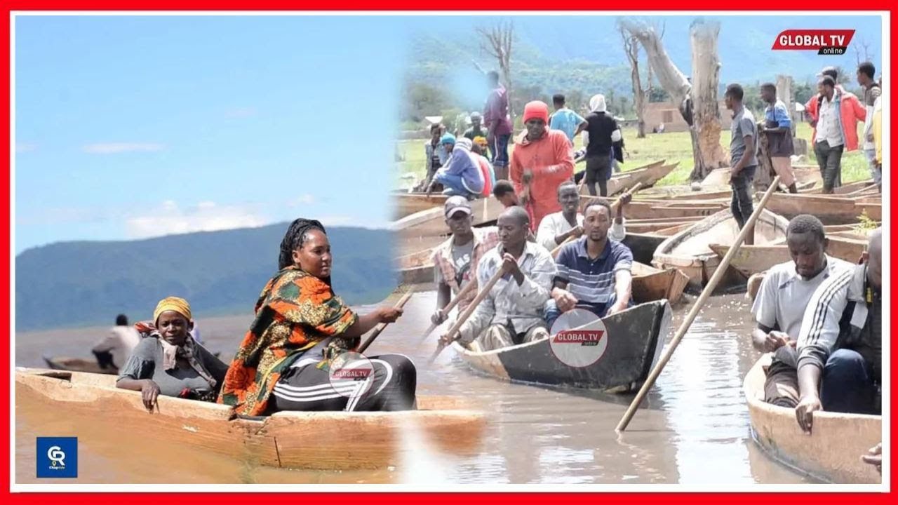 KUTOKA ZIWA MANYARA KINAMAMA WAJITOSA ZIWANI  KUTAFUTA WATU WANAODAIWA KUZAMISHWA MAJINI NA TANAPA