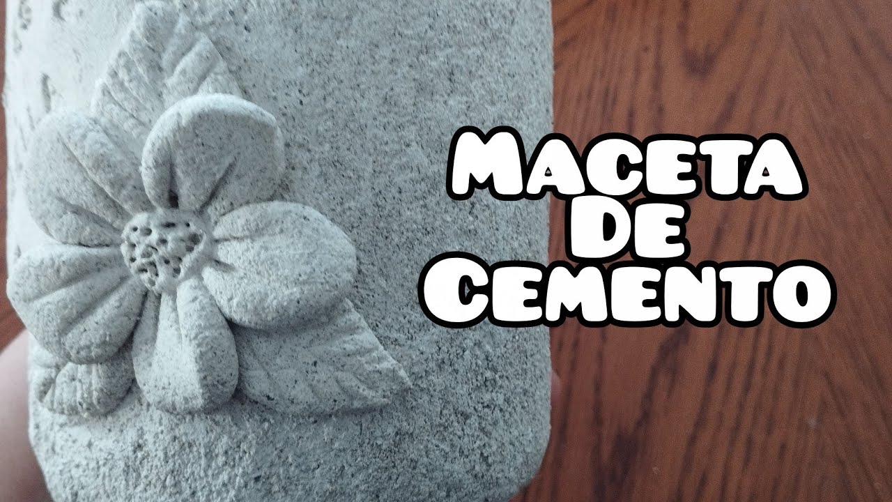 MIRA CÓMO HICE ESTA MACETA DE CEMENTO, RECICLADA Y CREATIVA! 