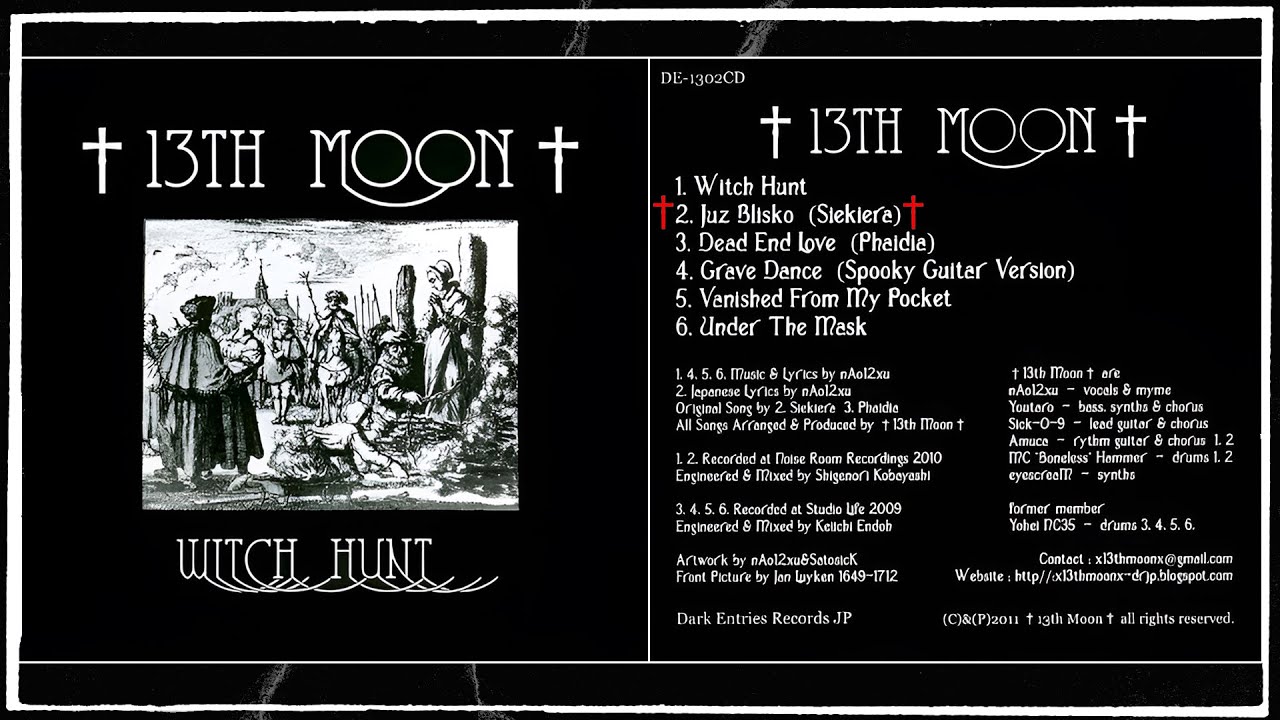 &dagger;13th MOON&dagger; &ndash; Witch Hunt (Japanese Goth / Deathrock, 2011, Full EP)