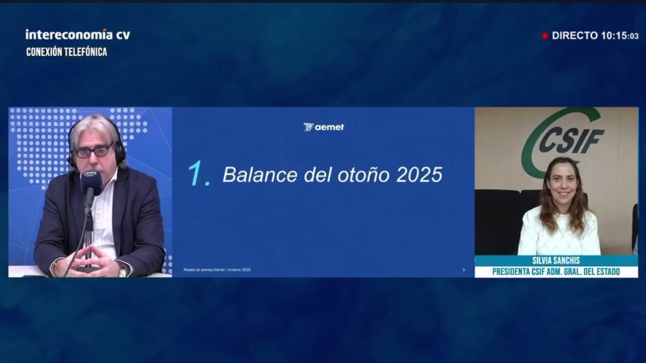 (EL INTERCAFÉ) Silvia Sanchis, presidenta de CSIF AGE CV, exige mejoras en la AEMET