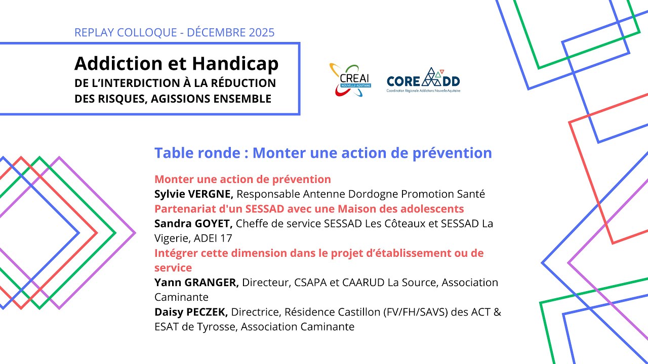 Table ronde : Monter une action de prévention