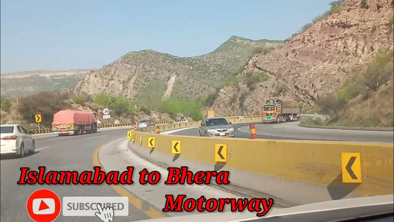Journey on Motorway Islamabad to Bhera