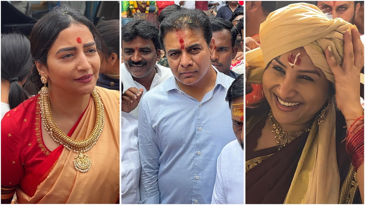 Singer Mangli At Miralam Mandi Mahankali Temple 2026 | KTR At Lal Darwaza bonalu 2026 | Preeti Reddy