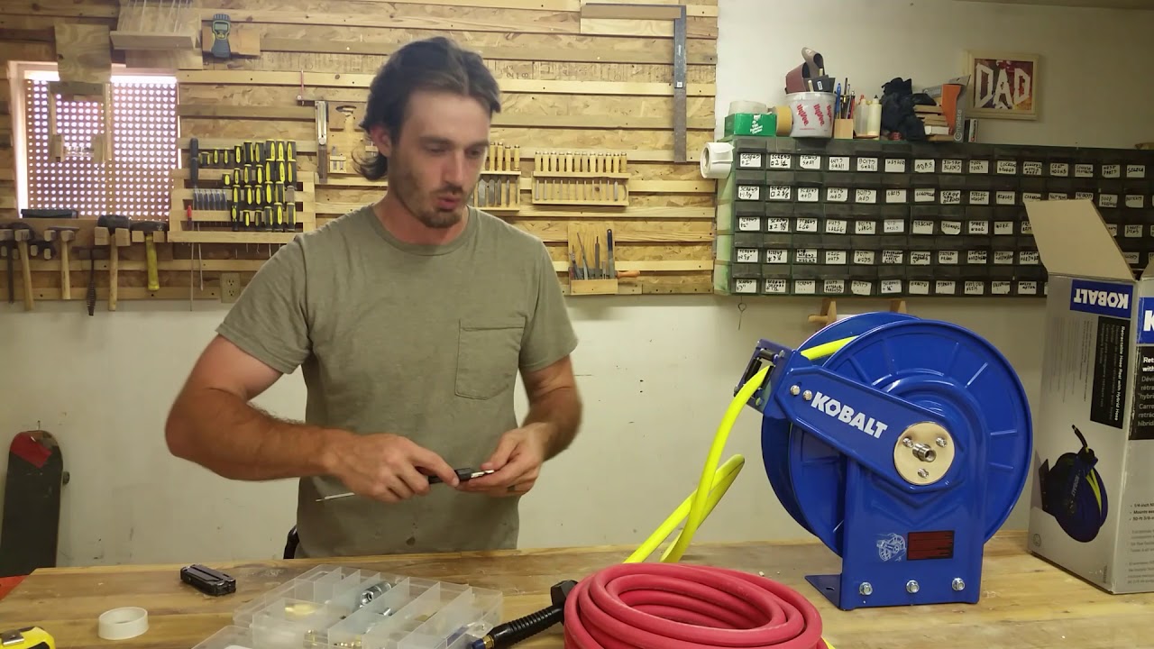 Installing the Kobalt Pneumatic Hose Reel