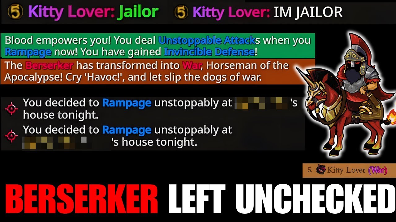 When you become the NON RECRUITED WAR in Pandora Jackal Returns | Better Town of Salem 2