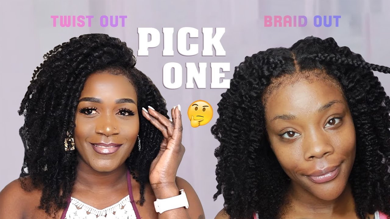 Twist Out or Braid Out? Different Hairstyles on the most Realistic Kinky Edges Wig