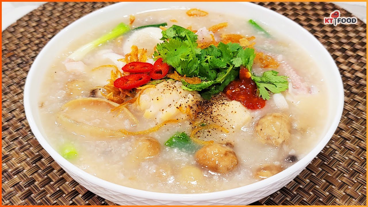 Nấu Cháo Hải Sản Cách Mới Này Ngon Sánh Mịn Đặc Biệt Bổ Dưỡng của KT Food - Seafood Congee