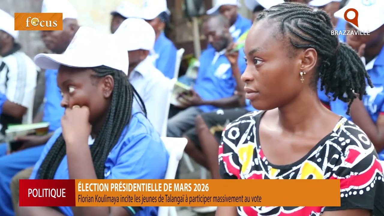 Florian Koulimaya incite les jeunes de Talangaï à participer massivement au vote. 