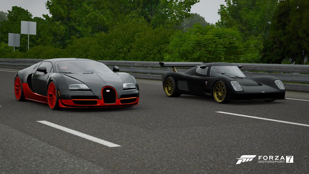 Forza 7 Drag race: Bugatti Veyron SS vs Ultima Evolution 1020.