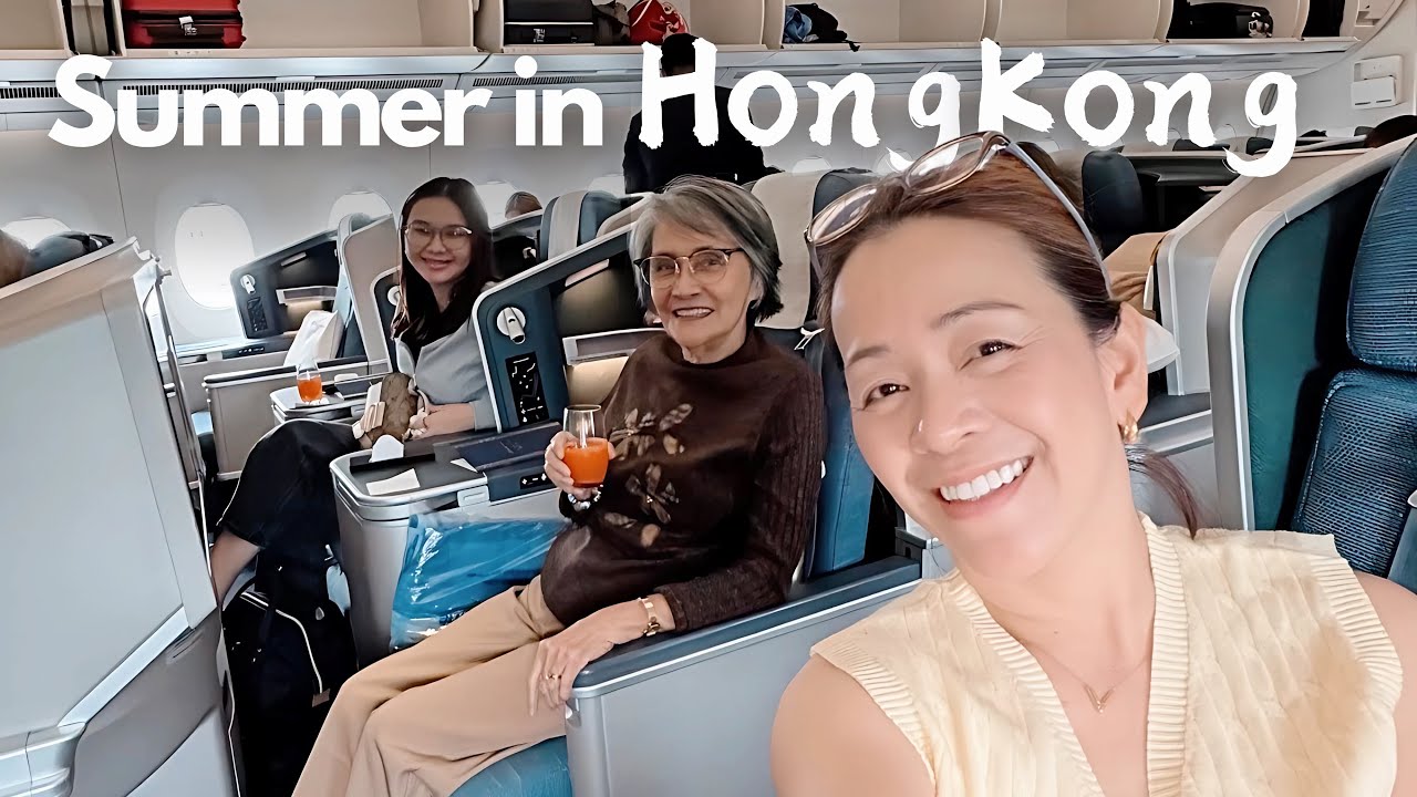 Summer in Hongkong| Flying with my Senior Mom, her first business class experience! MommyHaideeVlogs