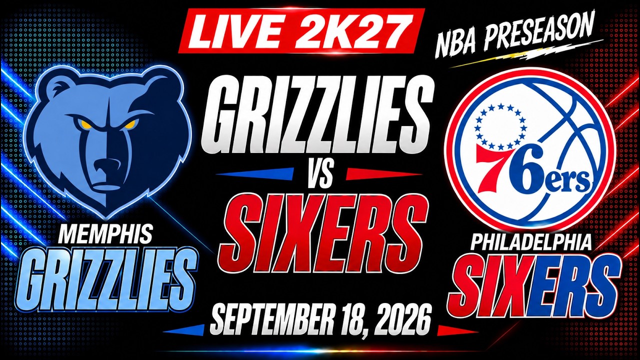 Philadelphia 76ers против Memphis Grizzlies | 18 сентября 2026 г. | Предсезонный матч НБА | Симул...