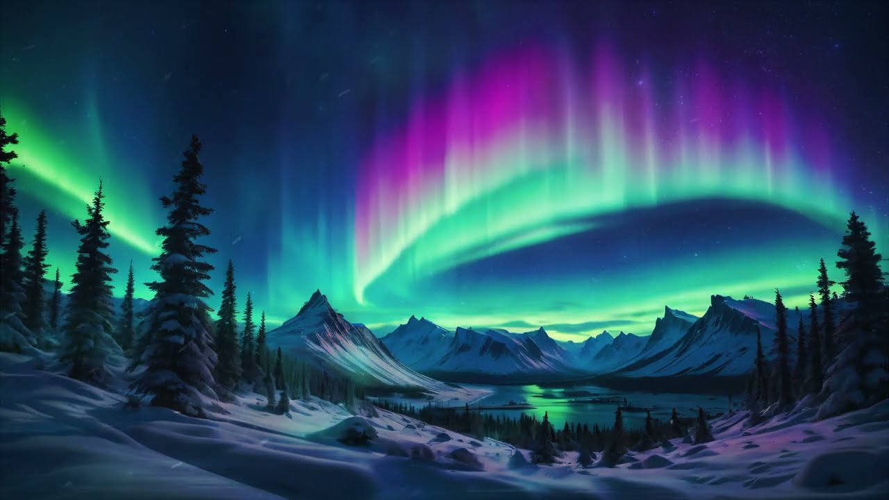Aurora Borealis Ambient Music | Calming & Soothing Background Sounds | 3Hours | Classroom Soundscape