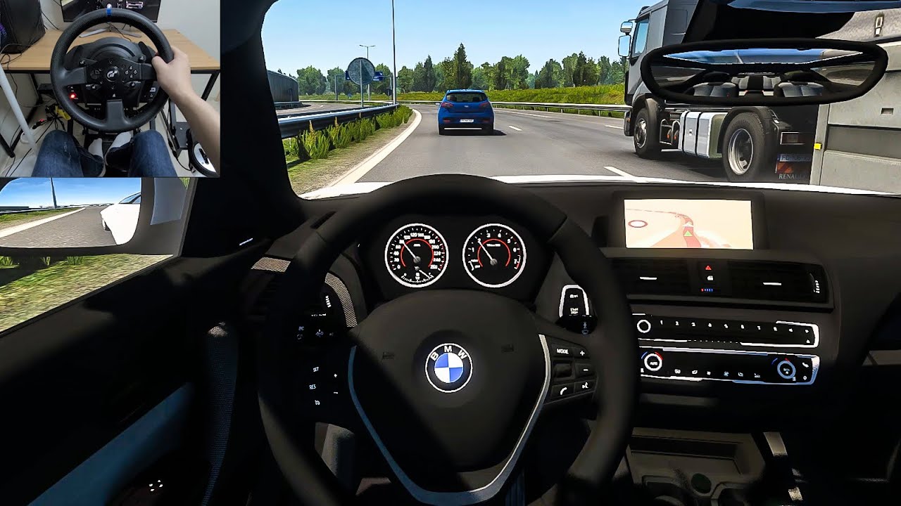 Euro Truck Simulator 2 - BMW M135i [Steering Wheel Gameplay]