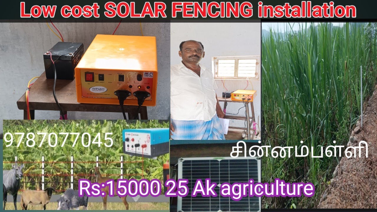 Low cost SOLAR FENCING installation/agriculture electric solar fencing/25ak 15000