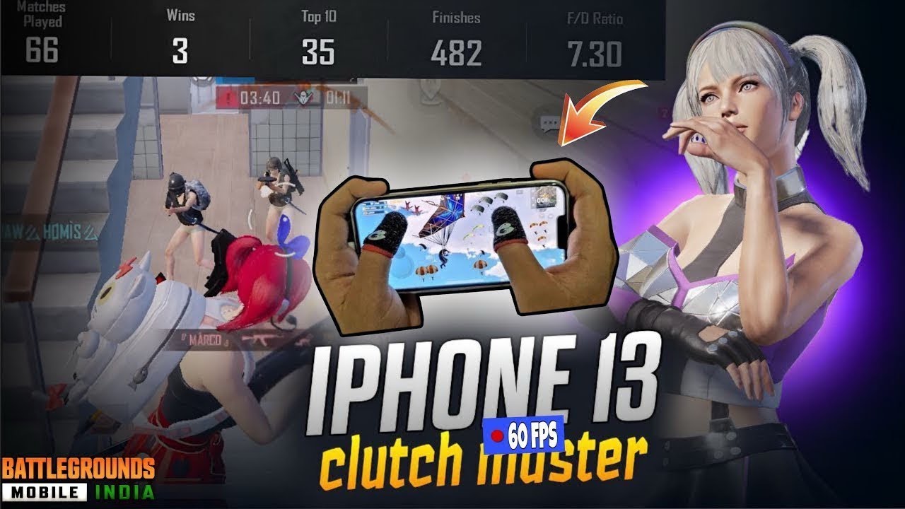 Fastest iPhone 13 Player in BGMI 🔥 Intense Clutches in High-Tier Lobby