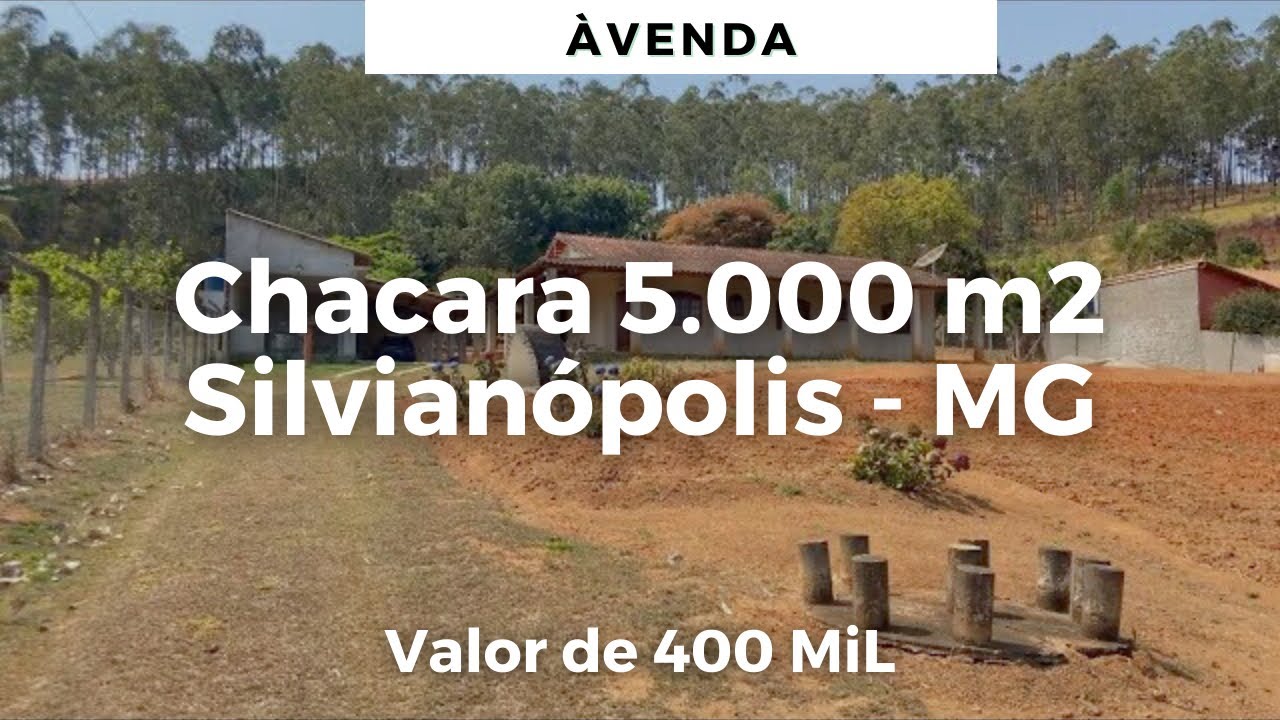 Chácara de 5.000 m2 com Casa, Pomar, Galinheiro no Município de Silvianópolis. Valor de 400 MiL.