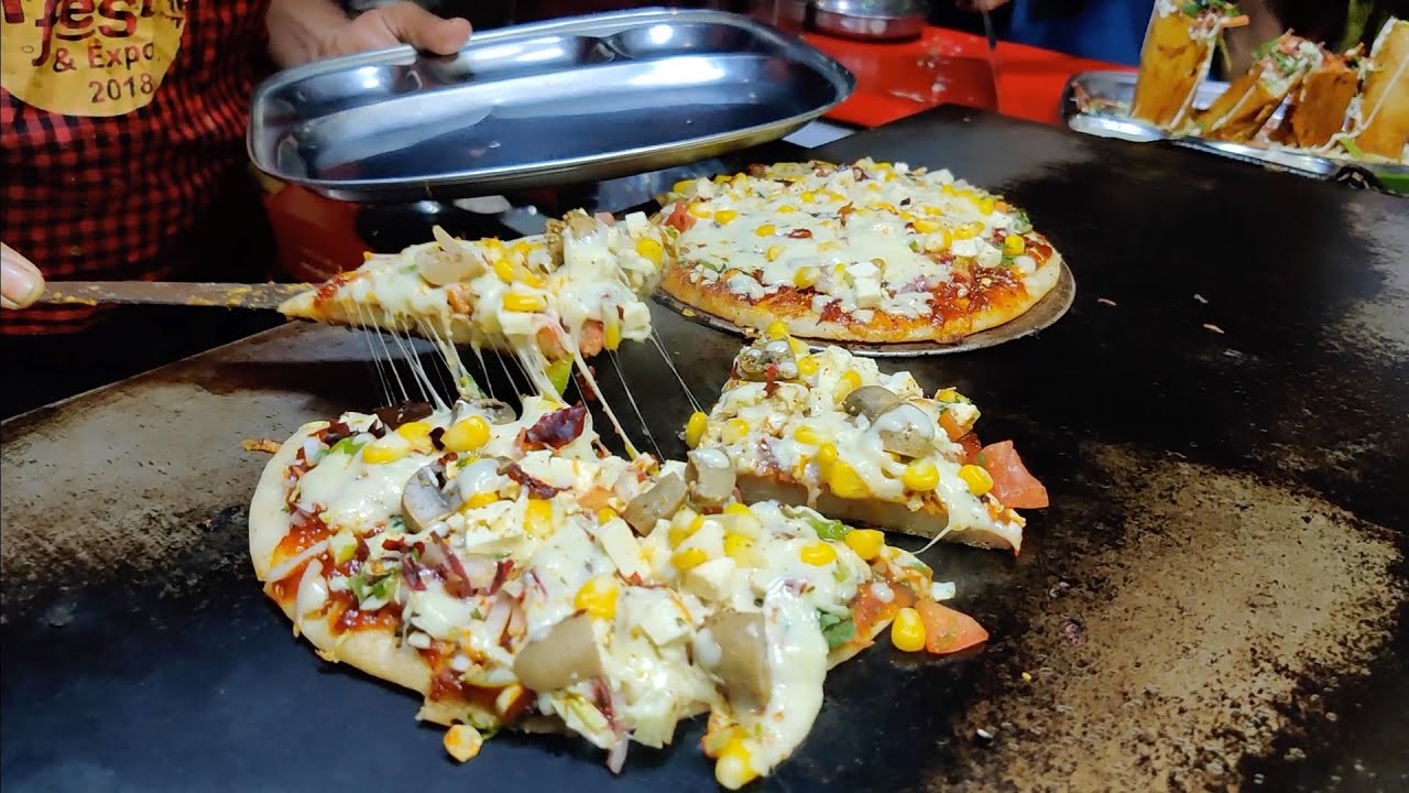 Cheesiest Pizza Uttapam | Pizza without Maida | Indian Street Food