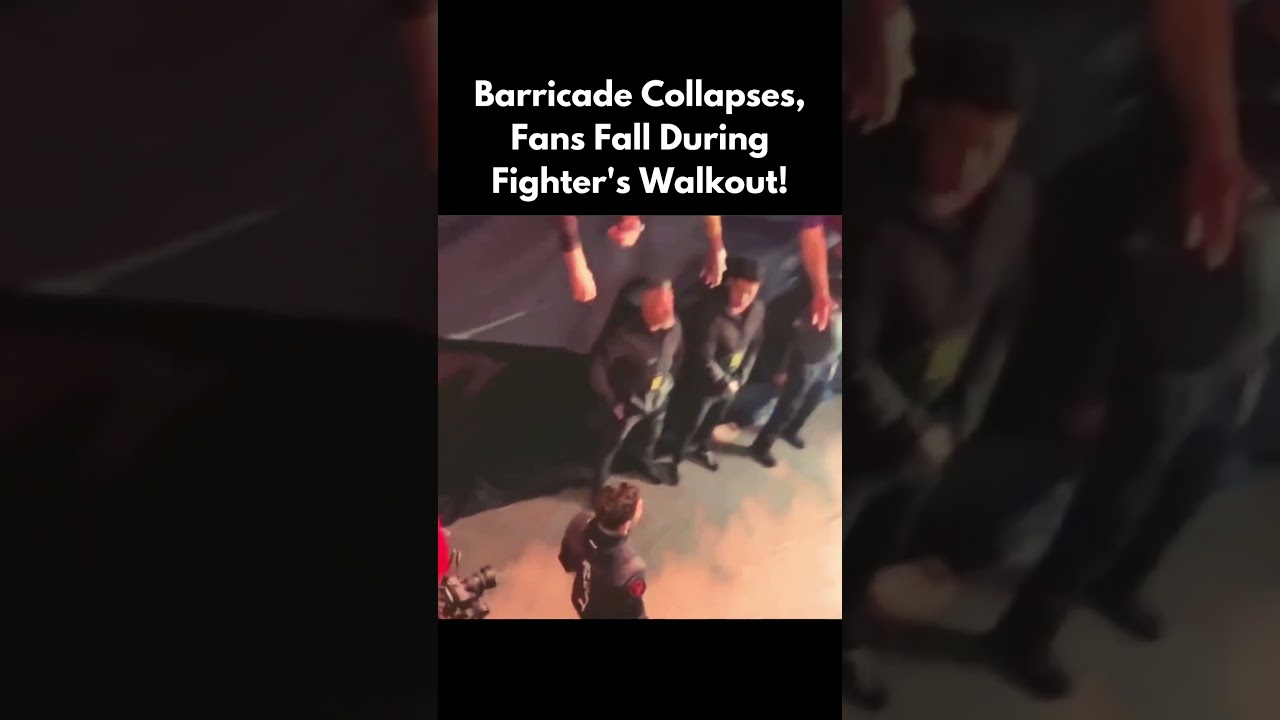 Barricade Collapses, Fans Fall During Fighter's Walkout!