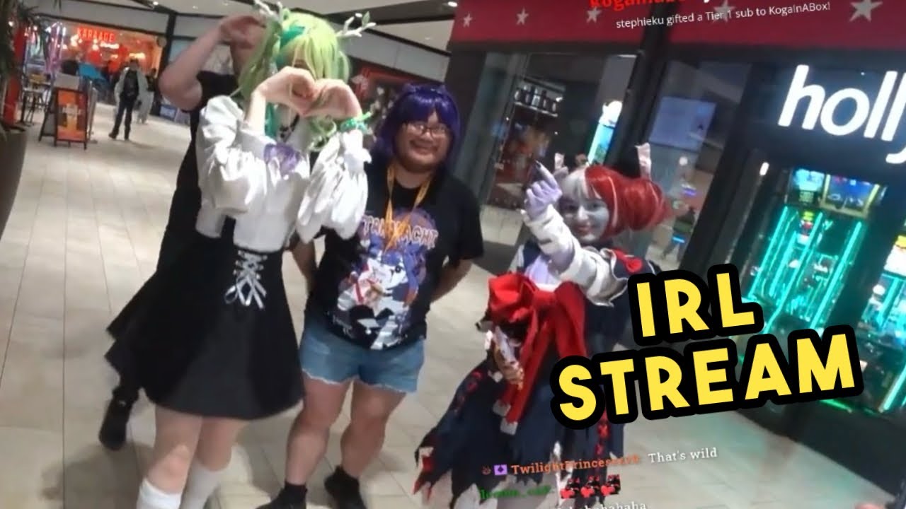 Kuro suddenly meets some cool people during IRL stream
