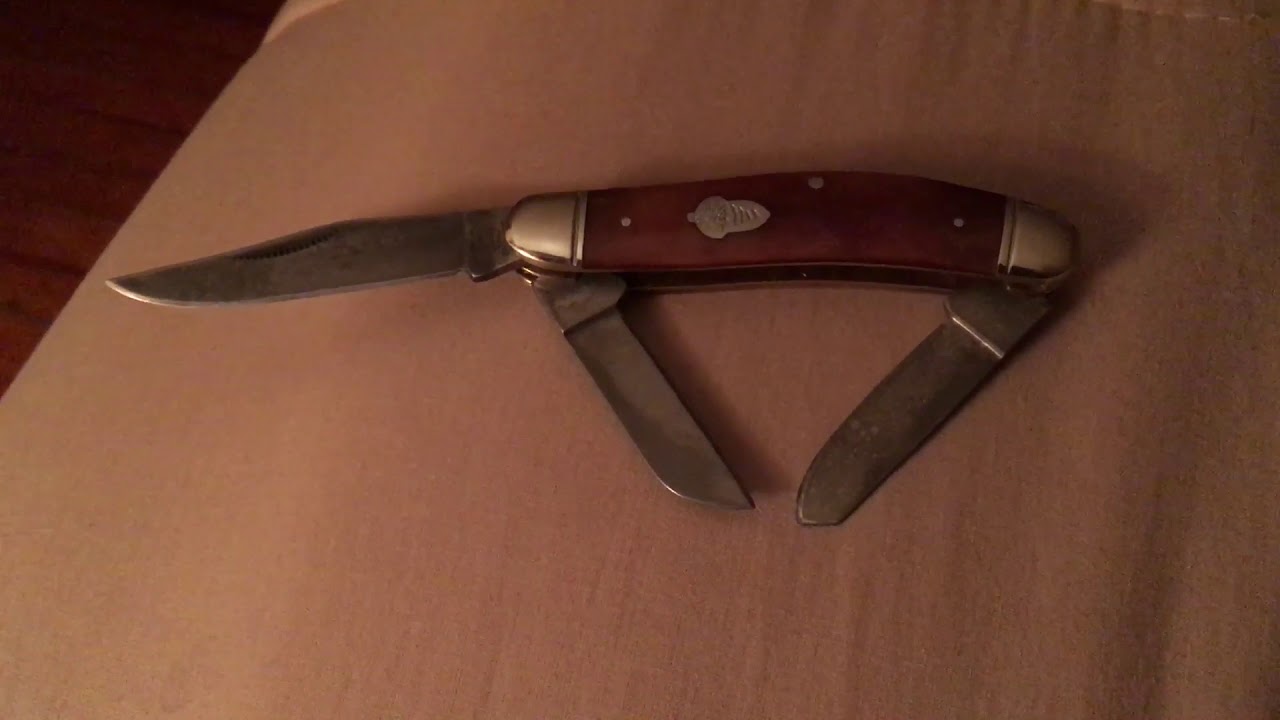 440a stainless steel / Antique patina On Stockman pocket knife