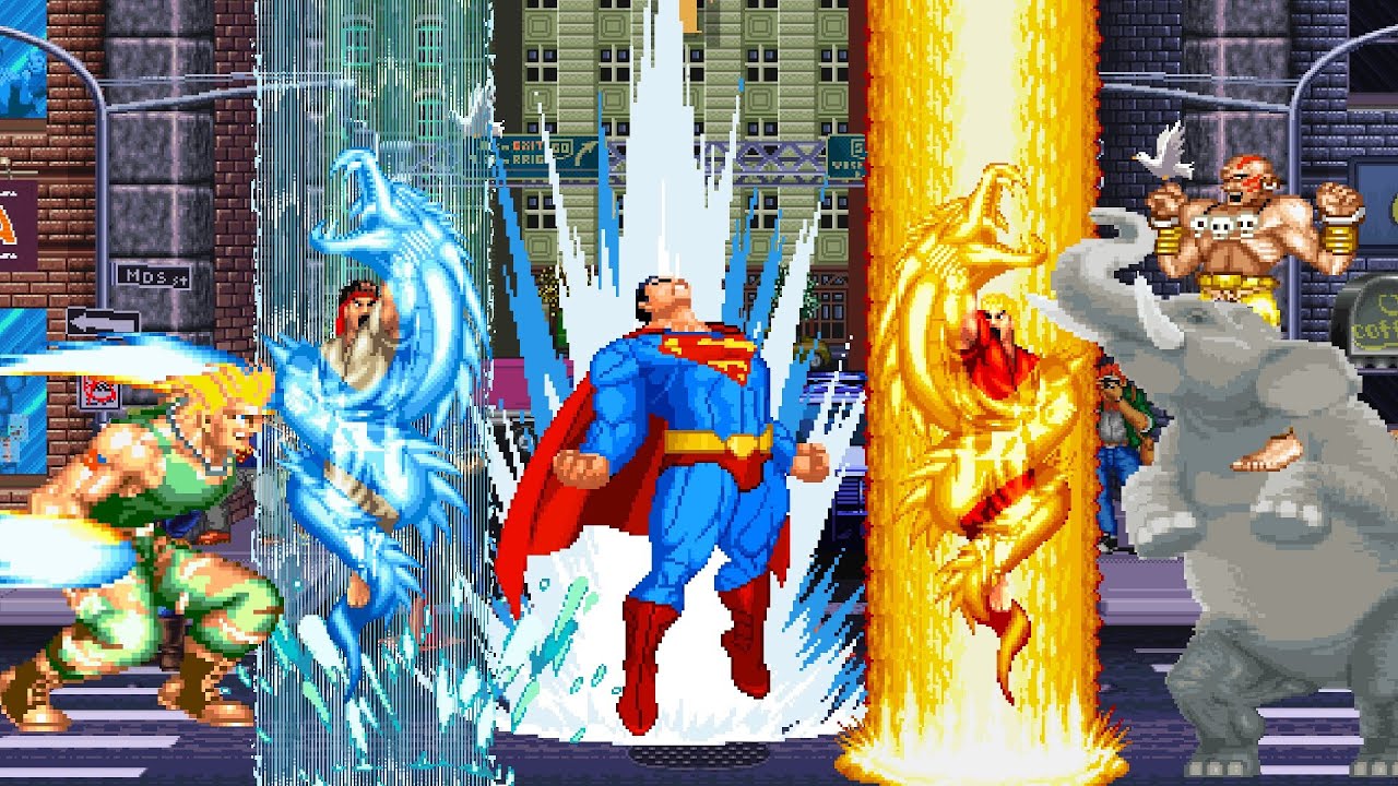 SUPERMAN VS STREET FIGHTER PRO PLAYERS! INSANE!