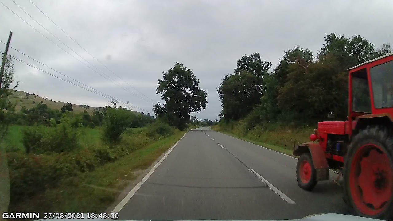 Romania, road DJ105B, from Agnit to Cartisoara, road DN7C. August 2021