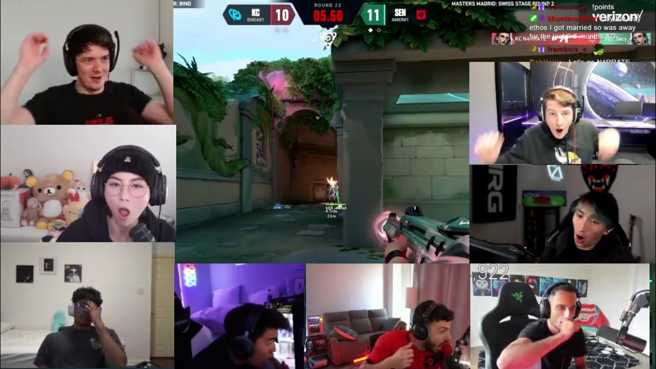 Valorant pros/streamers reacts to KC N4RRATE'S insane 1v3 CLUTCH against Sentinels