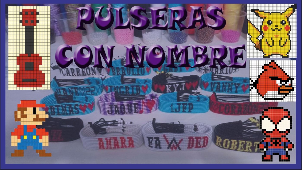 COMO HACER PULSERAS DE HILO CON NOMBRE - TUTORIAL - MILTON PAREDES CALVA...