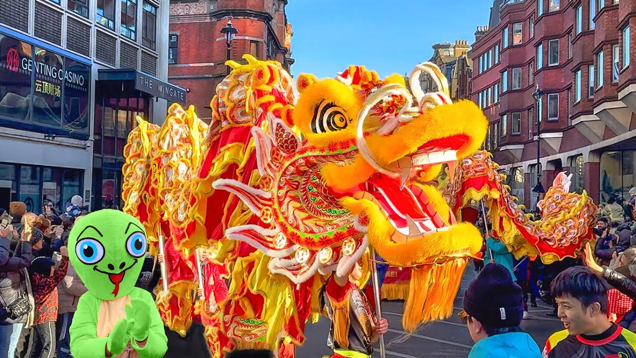 London’s Chinese New Year GRAND PARADE 2025 in Chinatown for Year of the Snake 🐍 4K HDR