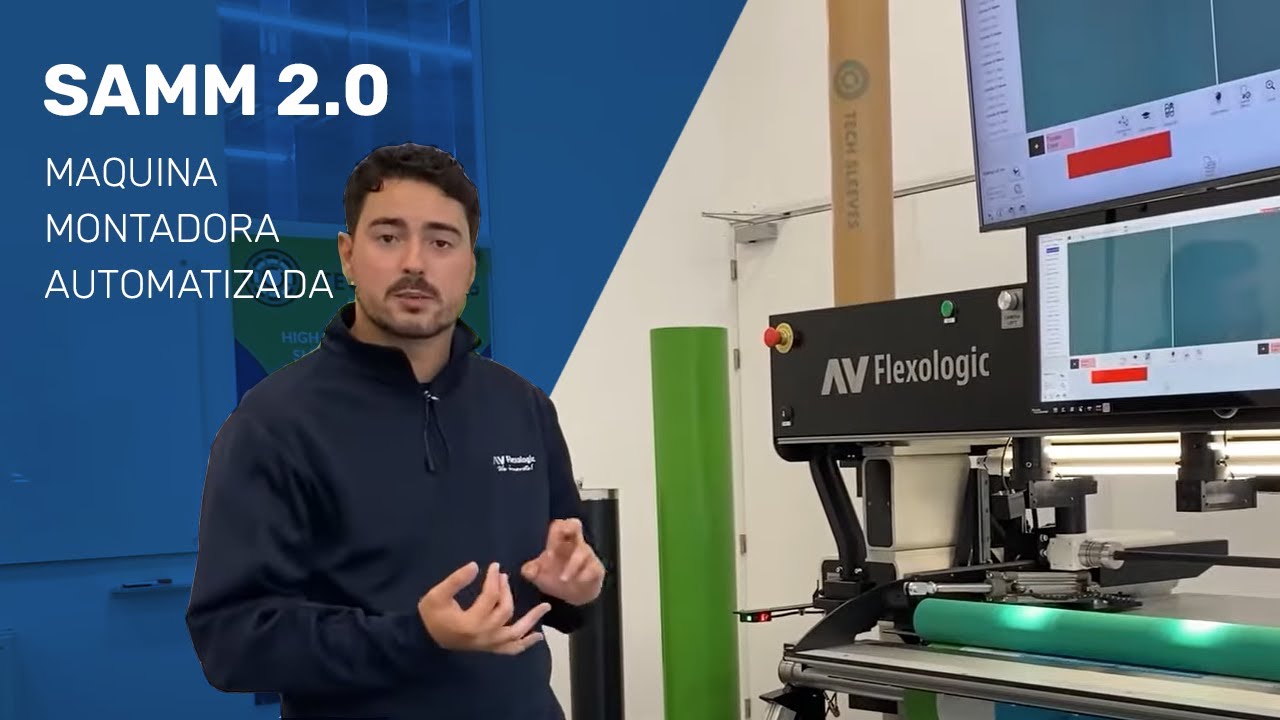 Caracteristicas y opciones de la maquina montadora SAMM 2.0 | AV Flexologic