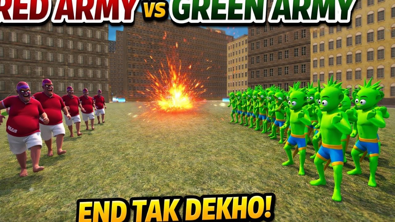 Red Army vs Green Army 😱 | Epic GMod Battle | End Tak Dekho 🔥#gameplay #gmod #epic 