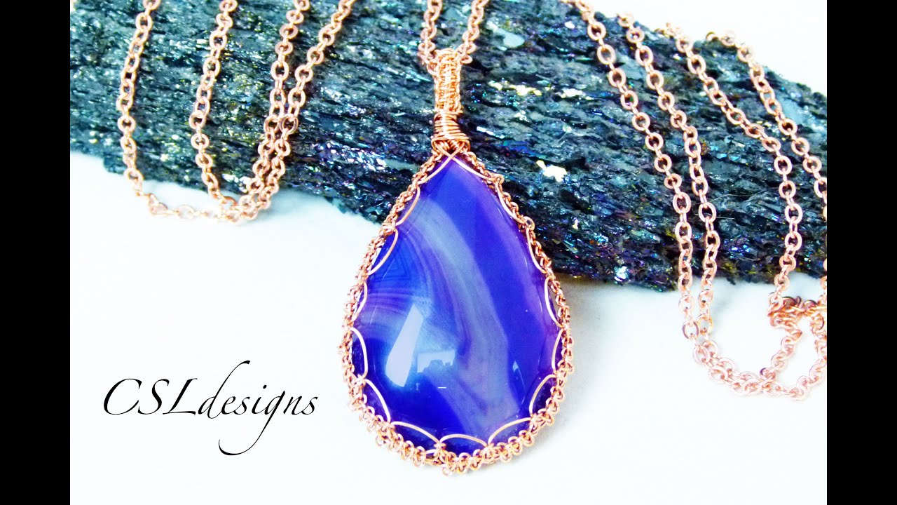 Wirework macrame cabochon looping technique