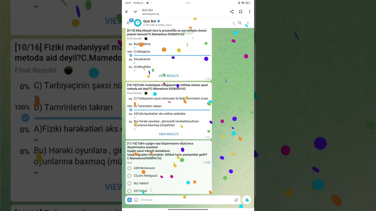 💥💥💥Teleqram quiz testlərin izahi0508694162#miq #mektebeqederhazirliq #sertifikasiya 