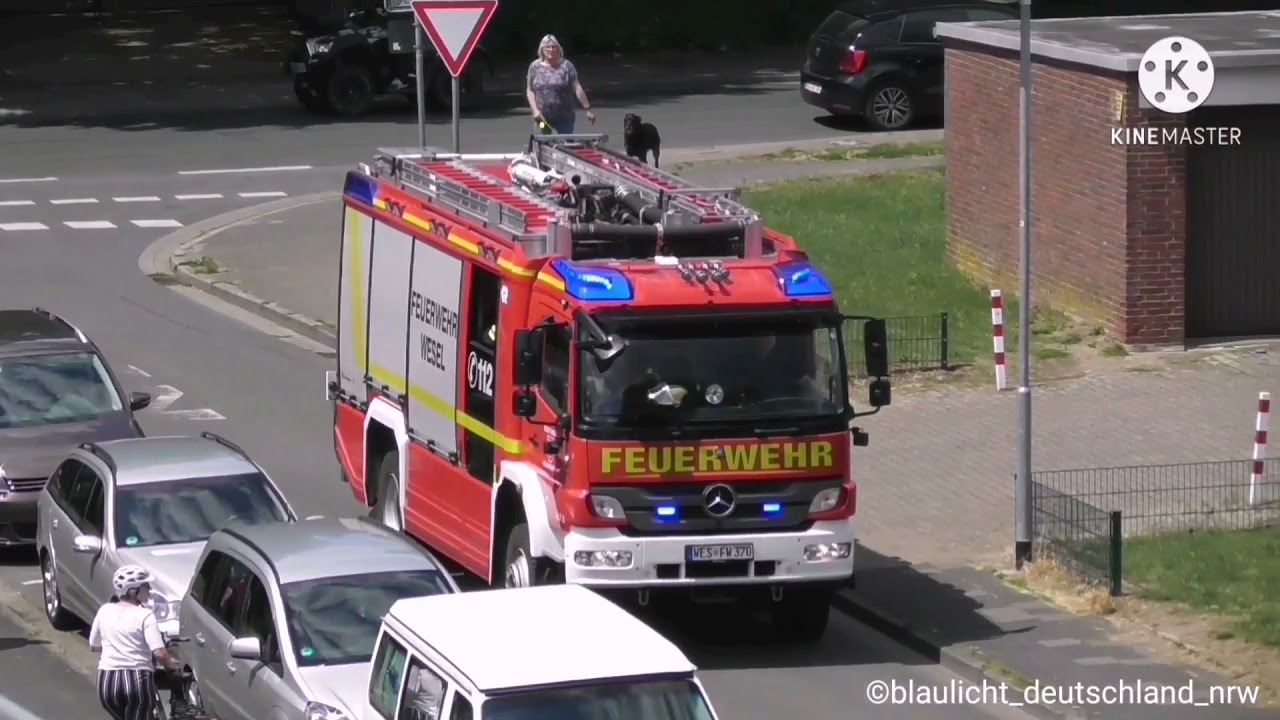 [Zusammenschnitt] Einsatzfahrten von Hauptamtlicher und Freiwillige Feuerwehr der Stadt Wesel