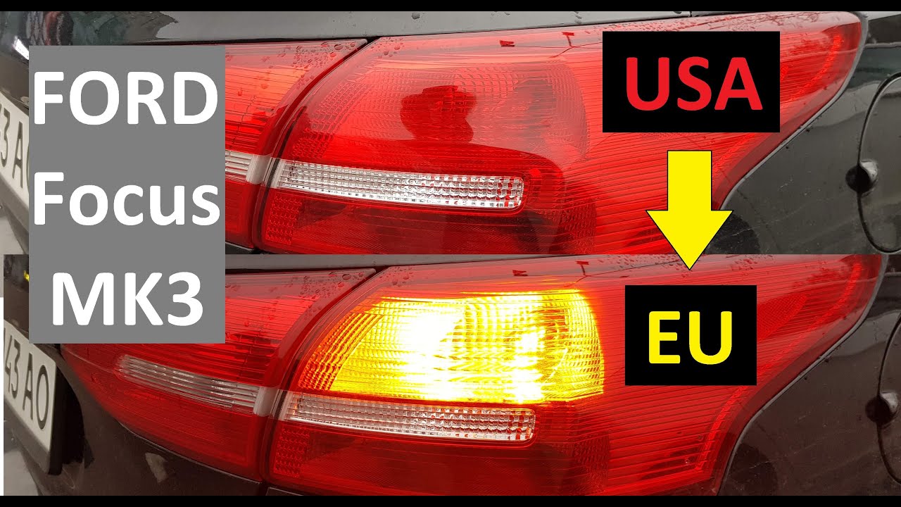 Ford Focus mk3  USA tu EU желтые поворотники