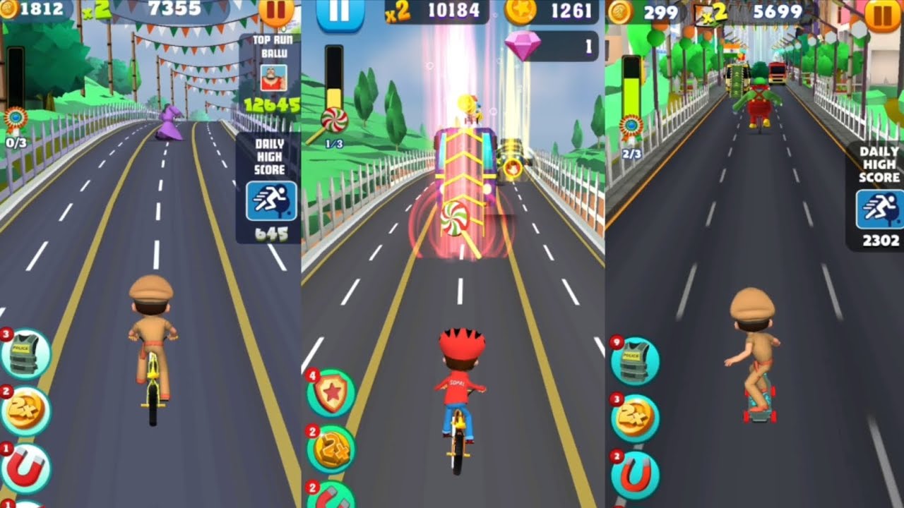 Little Singham Cycle Race 🆚 Golmaal Jr 🆚 Little Singham Super Skater New Update Gameplay🎮 #games 