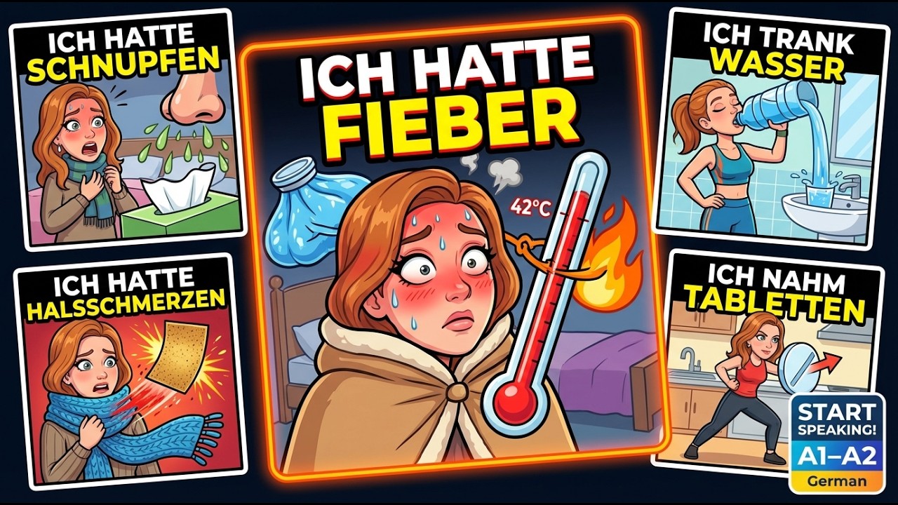 48 Sätze: Erkältung & Kopfschmerzen | Repeat After Me (A1/A2, Aussprache)