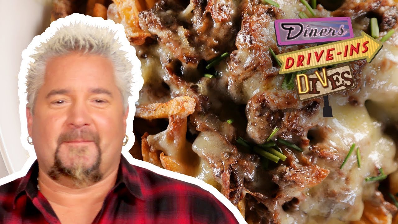 Guy Fieri Eats Bison Gravy Fries on #DDD | Diners, Drive-ins and Dives with Guy Fieri | Food Network