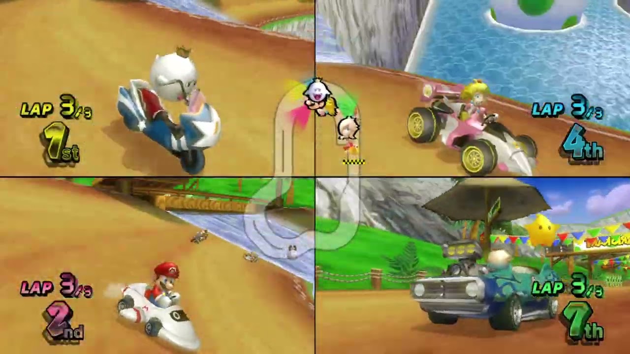 Mario Kart Wii ✦ 4 Players #350 Shell Cup Mirror