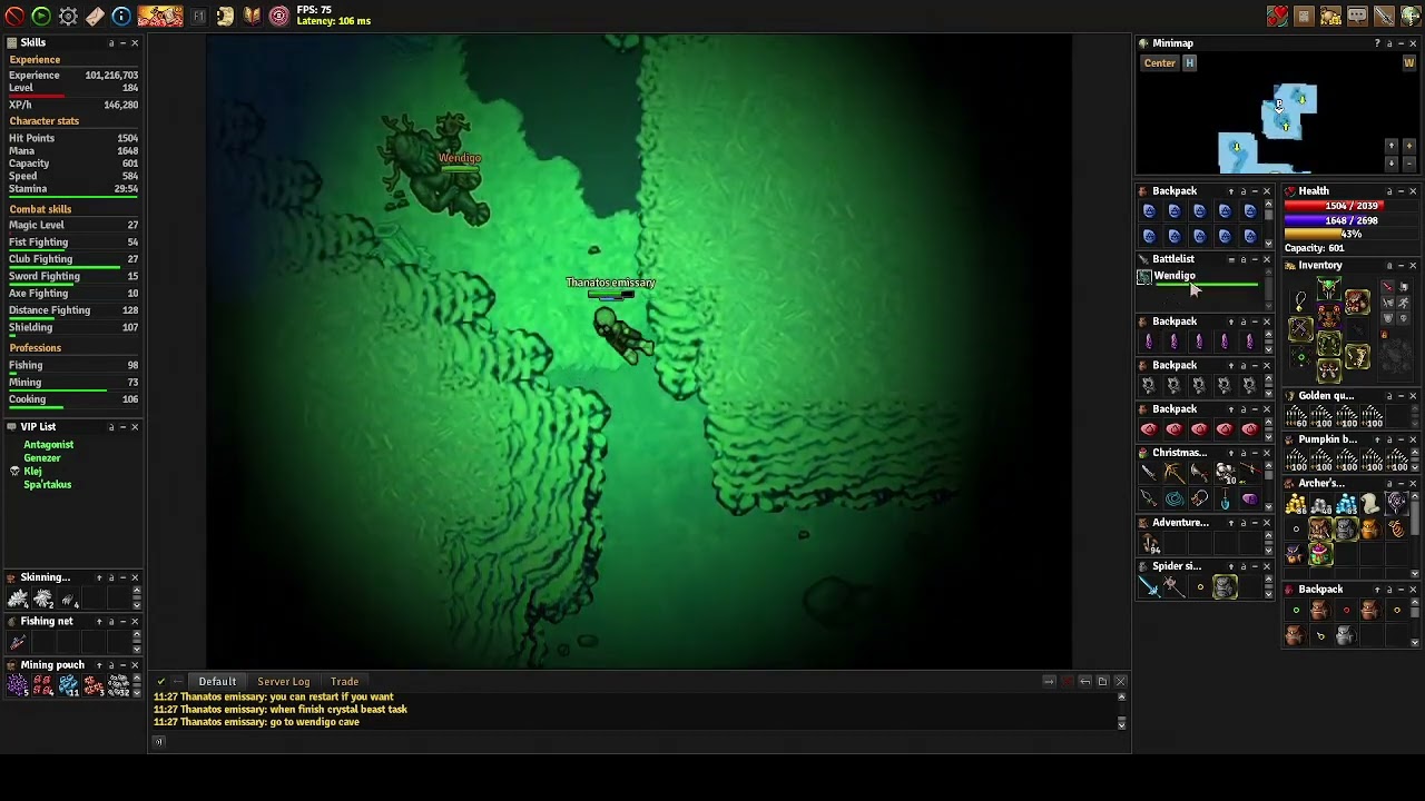 Medivia - Order of the Holy Rose - Mission 2: Crystalbeast/Wendigo Task - Premium Account