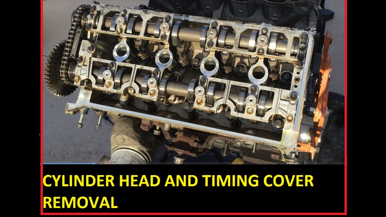 Crank pulley, Water pump,Timing cover, Cam covers, cylinder head, head gasket, oil pump,4.6L Mustang