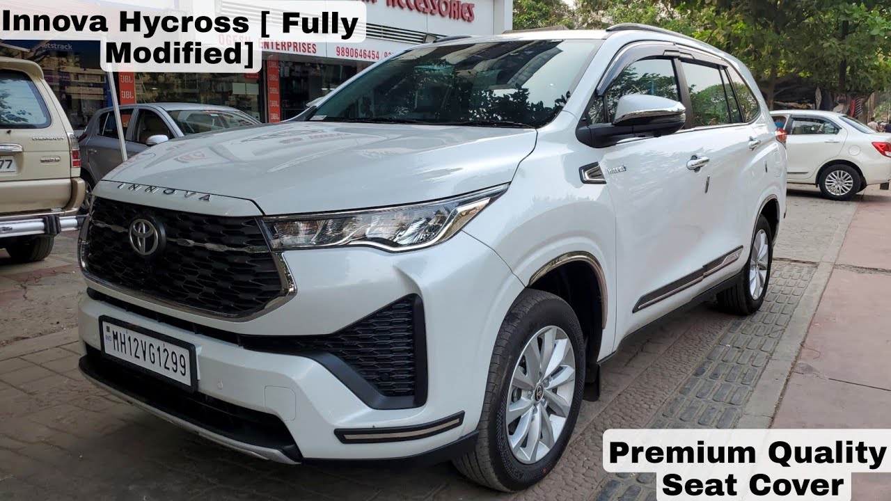 Innova Hycross modified [ Premium Quality Seat Cover ] #innovahycross #accessories #pune 🤩