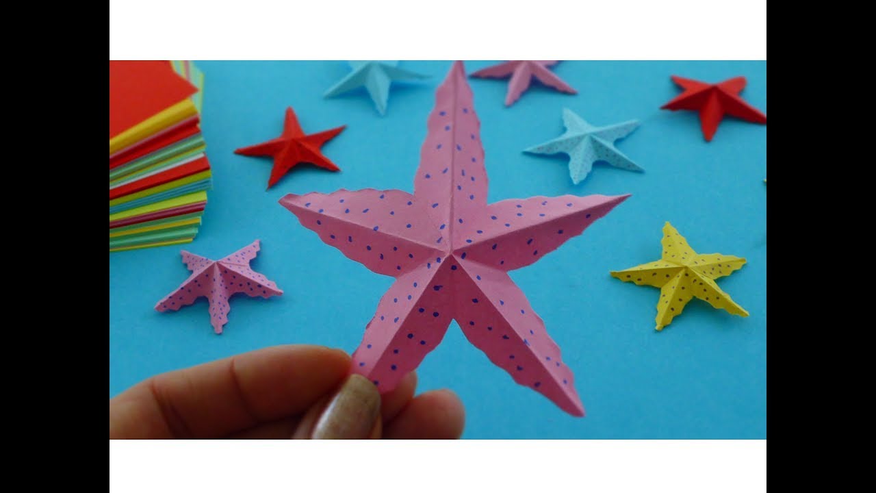 DIY STARFISH QUICK AND EASY TUTORIAL; ORIGAMI SEESTERN SCHNELL / EIFACH BASTELN
