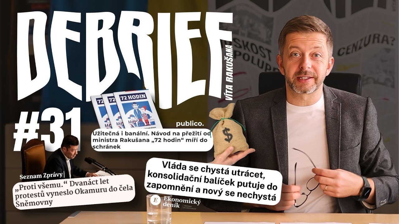 DEBRIEF #31 Okamura podržel &scaron;tafle, Majerov&aacute; obdržela kytici a ve sněmovně se neudržel strop