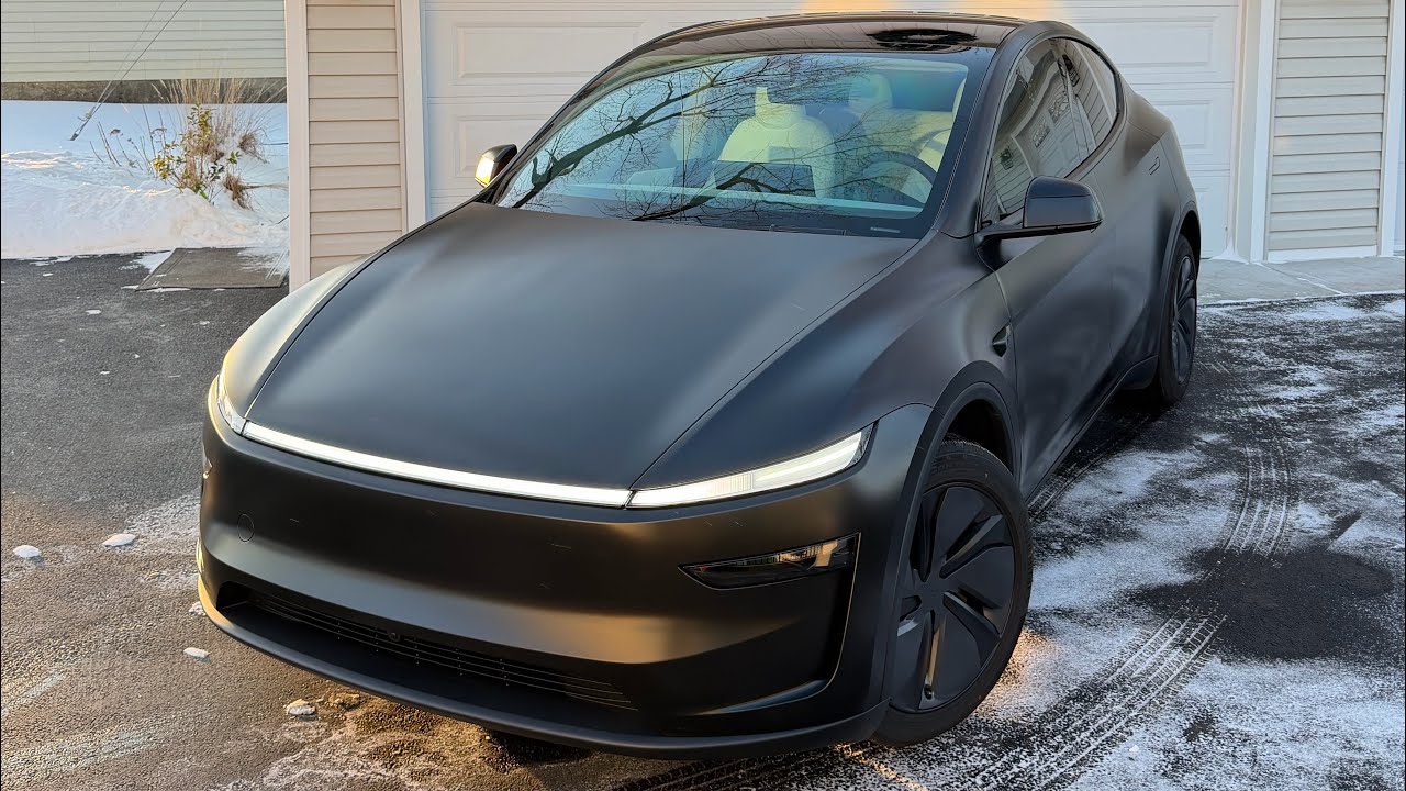 STEALTH BLACK SATIN BLACK WRAPPED NEW MODEL Y! 🔥👌🏼