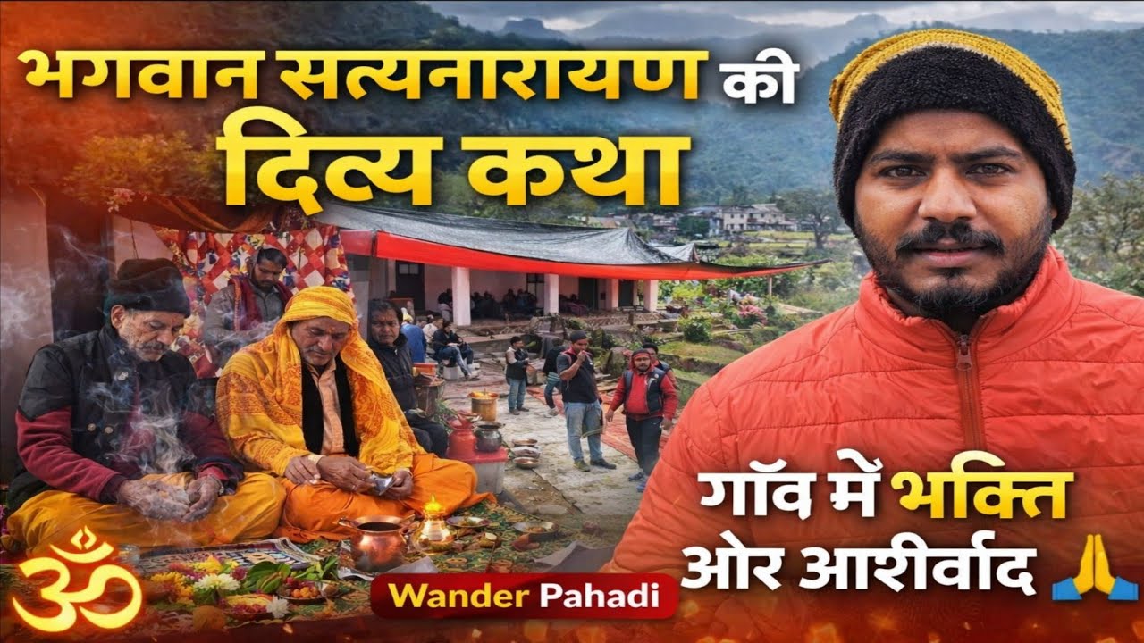 ✨ भगवान सत्यनारायण की दिव्य कथा 🙏 | घर में गूँजी भक्ति और आशीर्वाद | Wander Pahadi Vlog